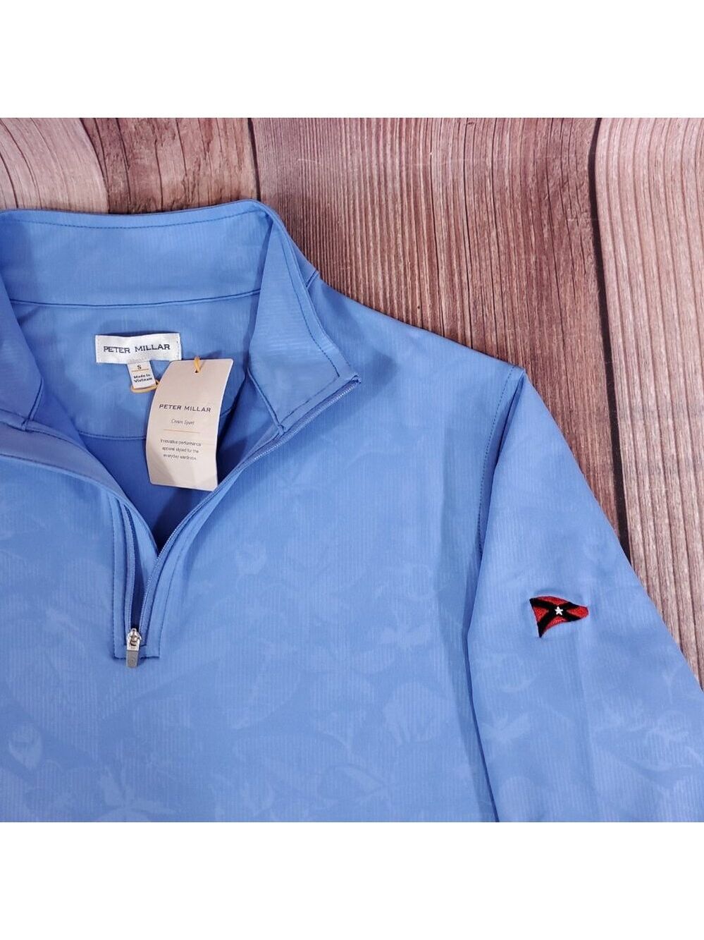 Peter Millar Crown Sport Hull Yacht Club Mens Small Floral Performance 1/4 Zip
